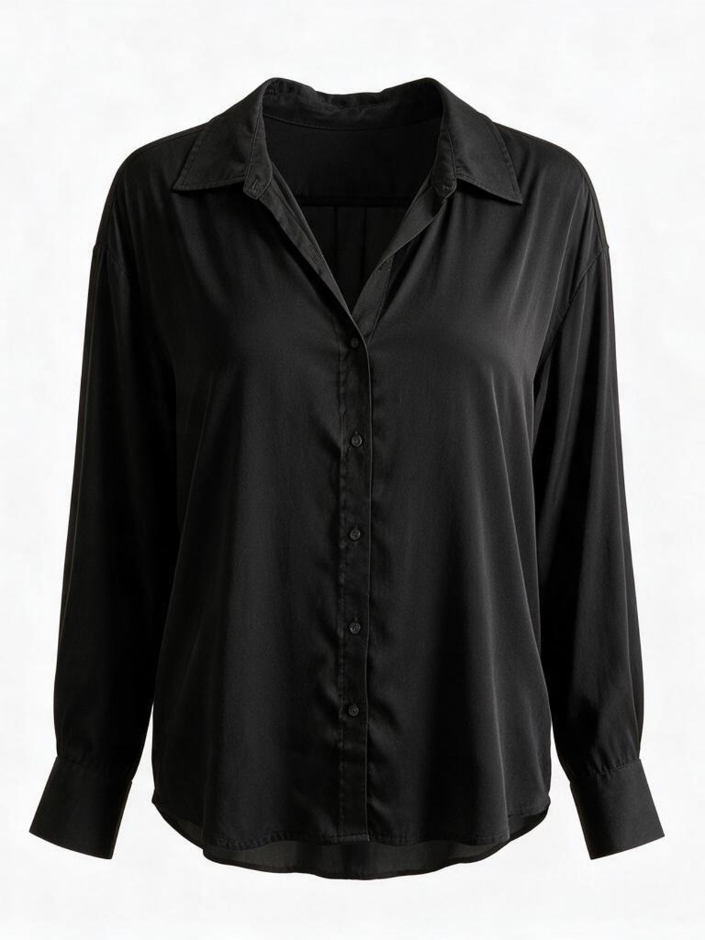 Banana Republic Classic Black Button-Front Women's Blouse